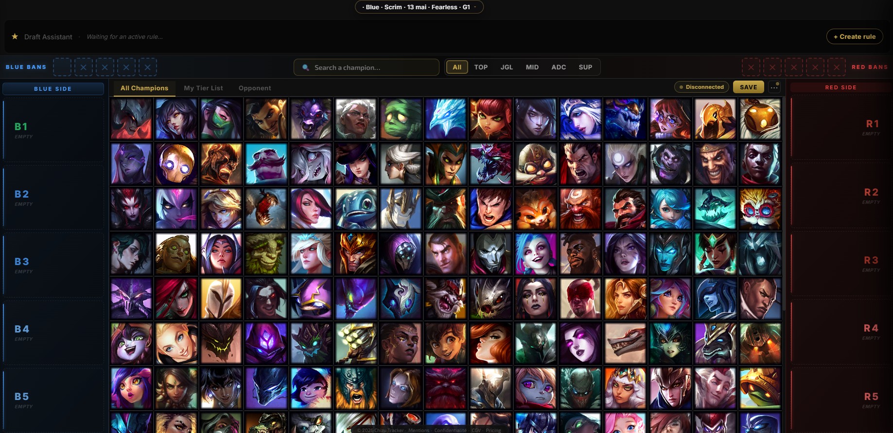 Draft — live Drafter